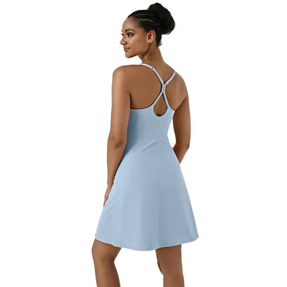 HALARA 2 in 1 Backless Active Dress Skort Adjustable Strap Angel Falls XS NEW - Picture 3 of 7